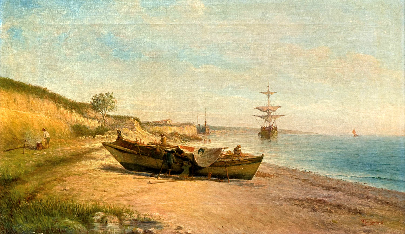 beach with boat
